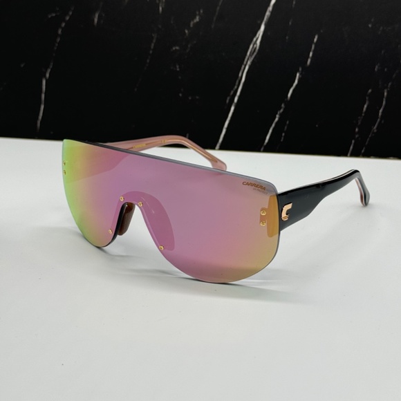 NEW CARRERA FLAGLAB12 0000/9 WOMEN SUNGLASSES FLAGLAB 12 0000J SHIELD EYEWEAR - Picture 1 of 12